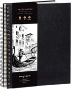 Artist’s Sketchbook Hardcover – 200GSM Very Thick Paper – Spiral Sketch Book by StringSpace