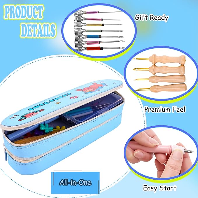 44 Pcs Punch Needle Embroidery Kit Punch Needle Kit Adult Beginner Punch Needle - Image 3