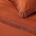 Andency Twin Comforter Set Burnt Orange, 2 Pieces Terracotta Boho Tassel Kids - Image 7