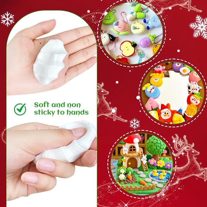 50 Pack White Air Dry Foam Clay, 1.12lb Soft Molding Lightweight Clays - Image 3