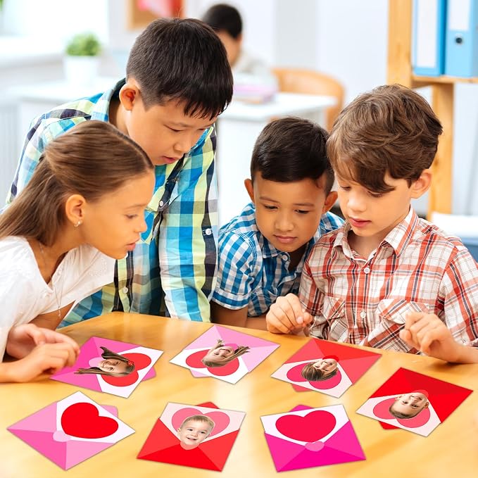 60pcs Valentine's Day Theme DIY Cutouts Heart Envelope Bulletin Board - Image 6