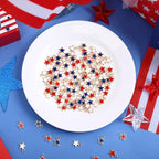 MARFOREVER 120 Pcs Patriotic Red White Blue Star Charms, 4th of July Charm - Image 2