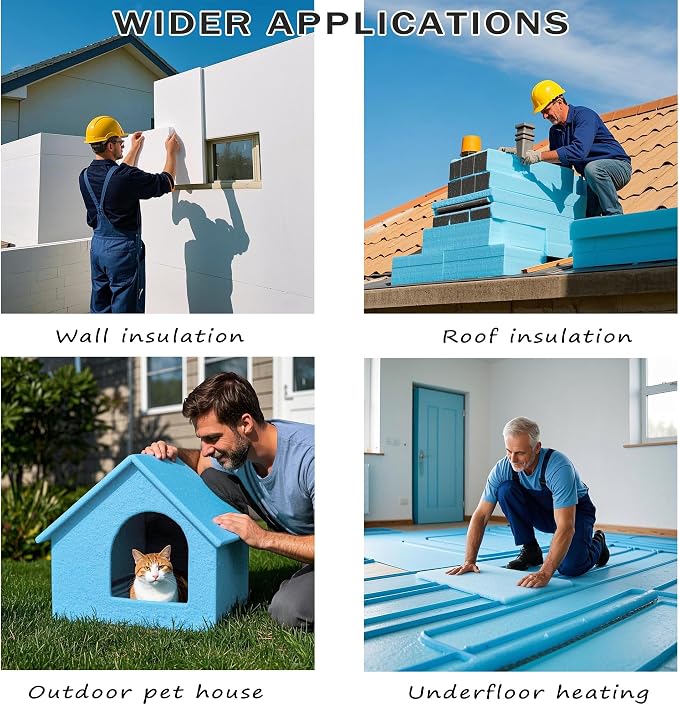 LuckyFoam Blue 5 Pack 12x12x1.5 inch Foam Sheets 1.5 Inch Thick | Polystyrene - Image 8