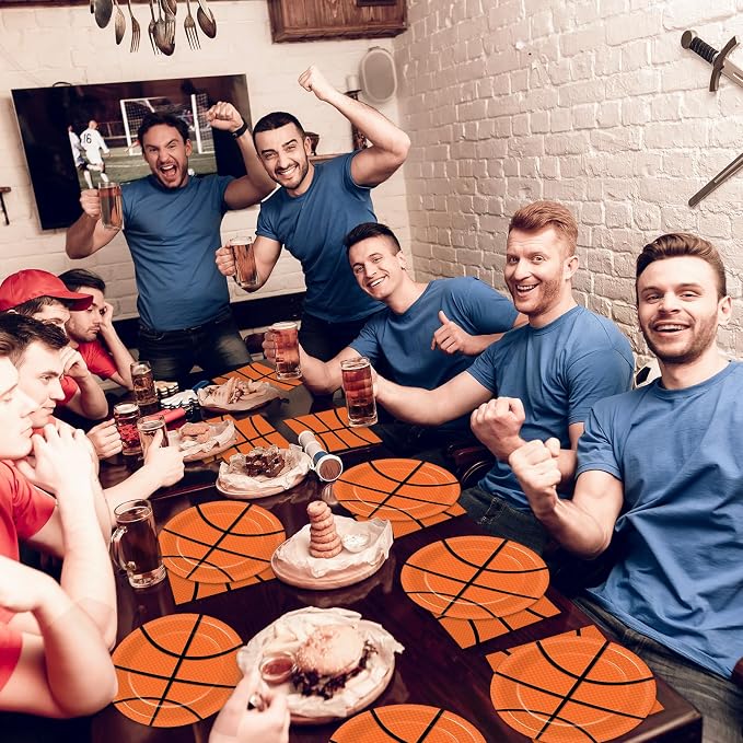 48Pcs Basketball Paper Plates and Napkins Basketball Birthday Party Decorations - Image 7