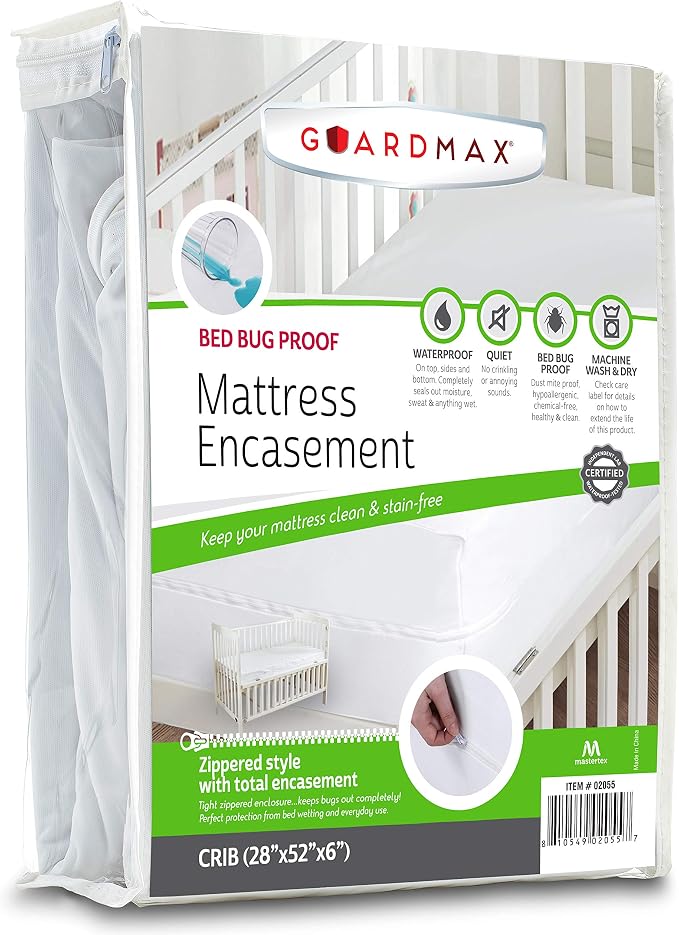 Guardmax Jersey Knitted Crib Size Zippered Mattress Encasement by Guardmax