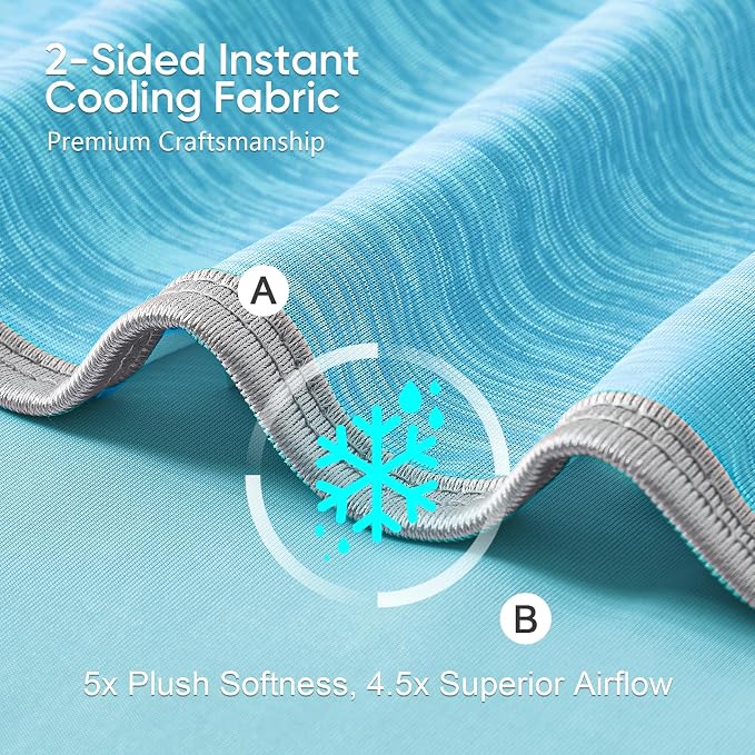KMUSET Cooling Blanket Twin, Double Sided Summer Cooling Blankets - Image 3