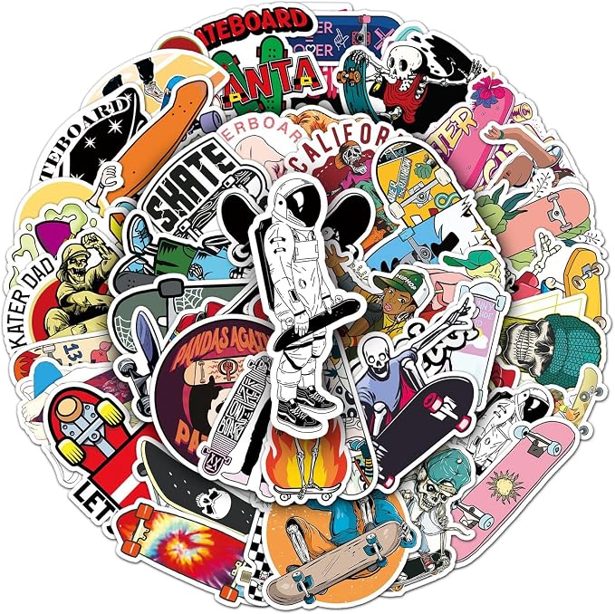 Cool Skateboard Stickers, Vinyl Waterproof Sticker Packs Bulk by Unknown