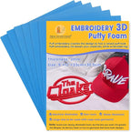 New brothread - 16 Options- 6PCS Embroidery Puffy Foam 9″x12″ Large Size 3MM by Newbrothread