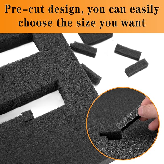 Sfcddtlg 8 Pieces Pick Apart Foam Insert- 2 Sizes Pick and Pluck Foam- Pluck - Image 3