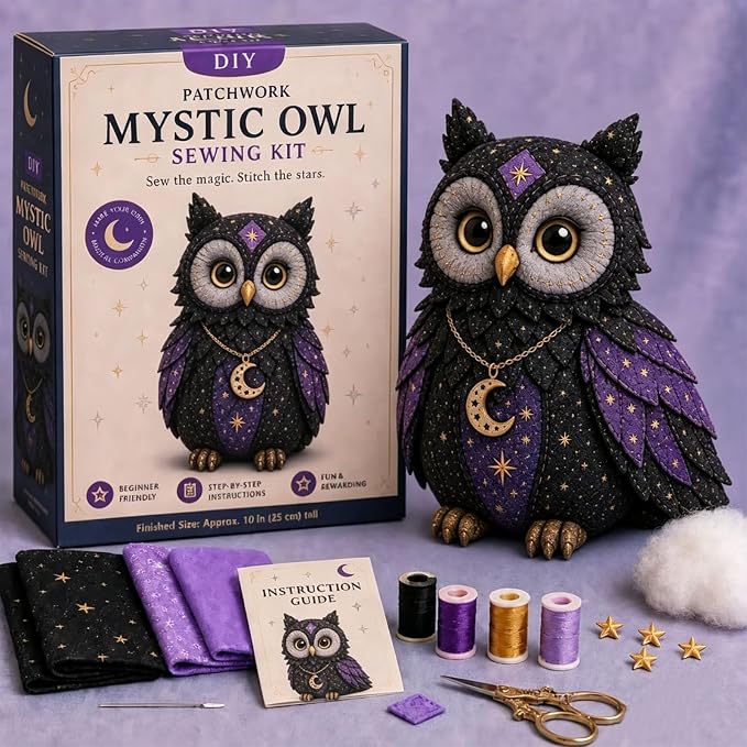 Mystic Patchwork Animal Sewing Kit – DIY Plush Craft Kit - Image 5
