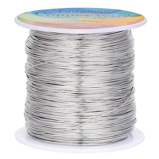 203 Feet Tarnish Resistant Copper Wires 24 Gauge/0.5mm Jewelry Craft Wires by CREATZONE
