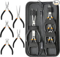 SOONAN 5 Pieces Mini Pliers, Long Lasting Tool Set Cable Cutters – Long Needle by SOONAN