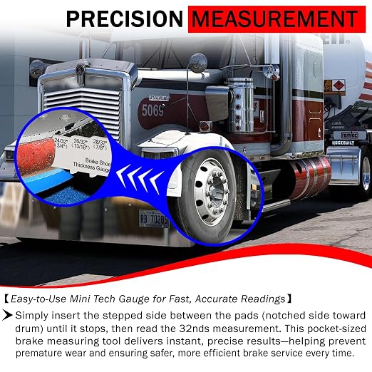 2Pcs Mini Tech Gauge 32nds Brake Pad Measuring Tool, 2-in-1 32ths-Labeled - Image 3