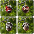 WaaHome Forest Animal Acorn Ornaments – 2D Flat Woodland Forest Animal Acorn - Image 5