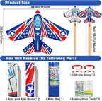 Delta Kites Airplane Kites for Kids & Adults, Delta Multicolor Beach Kite for - Image 5
