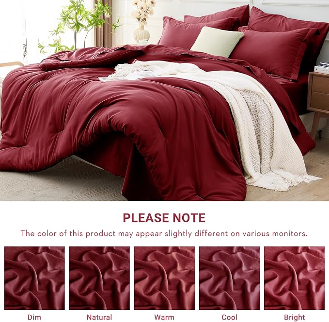 MUXHOMO 5 Pieces Twin Comforter Set, Soft Bed in a Bag Twin Size, All Season - Image 4