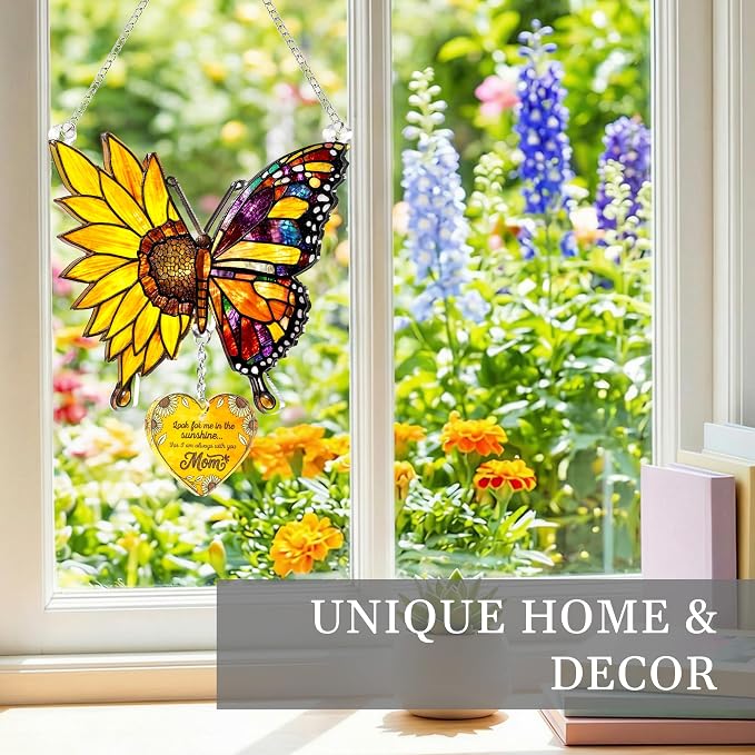 Butterfly Mom Memorial Suncatcher Ornament, Butterfly Gifts - Image 7