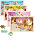 Wooden Puzzles Toys for Kids Ages 3-5, Preschool Educational Brain Teaser Toys by NASHRIO