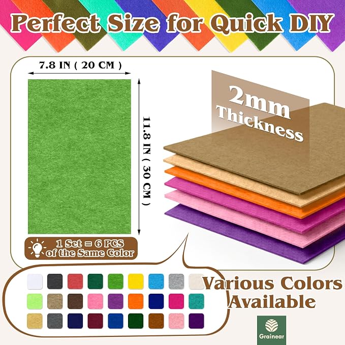 Gold Yellow Stiff Felt Sheets 2mm Thick - Image 2
