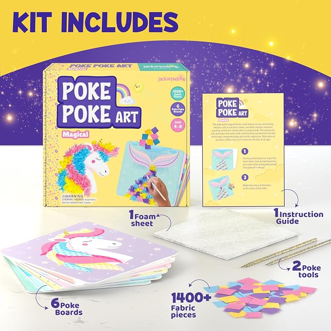 jackinthebox Poke Poke Art – Magical Theme, Mess-Free Fabric Art and Craft - Image 6