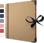 Bstorify Scrapbook Album 60 Pages Brown Thick 200gsm Kraft Paper, Photo Album by Bstorify