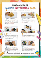 Lanyani 2 Sets of DIY Mosaic Craft Kits Mosaic Tiles Coaster Kit Make Your Own - Image 5