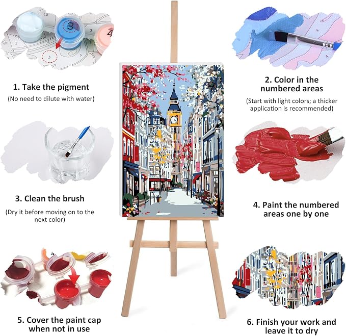 Lxmsja Big Ben Paint by Numbers Kit - Image 7