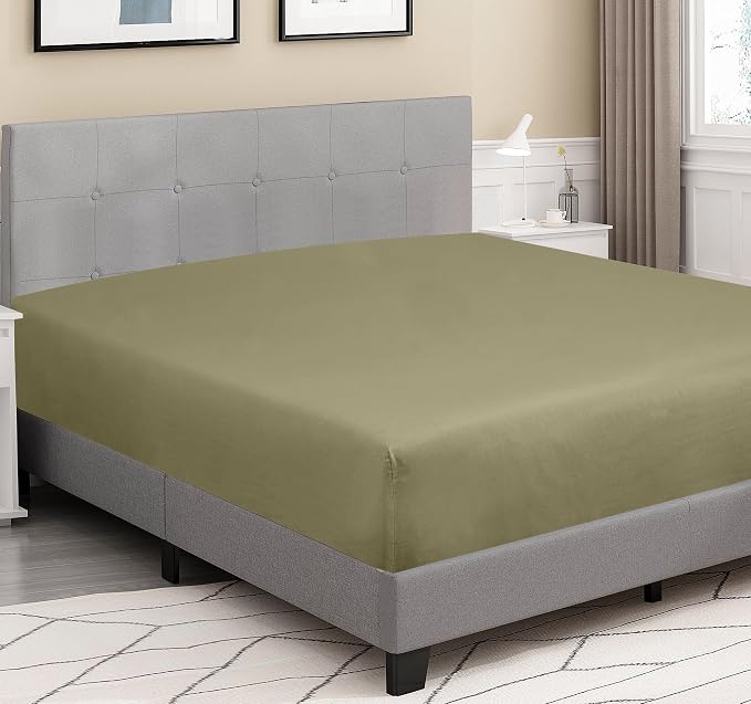 ROYALE LINENS 300 Thread Count 100% Long Staple Combed Cotton Fitted Sheet - Image 3