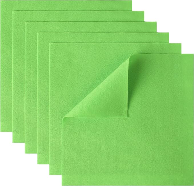 HaoFeiJH 6 Pcs Soft Green Felt Fabric Sheets by HaoFeiJH