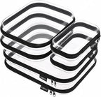 YQBRAO 6 Pack Sleek Black Clear Hard Shell Zipper Case, 1.2mm Heavy Duty Tech & by Unknown