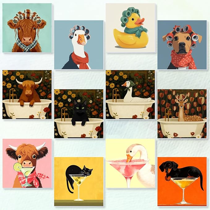 Nezyo 12 Sets Animals Paint by Numbers Kit - Image 3