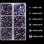 4000Pcs Mixed Size Hot Fix Round Crystals Gems Glass Stones Hotfix Flat Back - Image 3