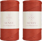 Sensy Premium 2 Pack of 2mm 251 Yards Polyester Rope 100% Polypropylene Cord by SSENSY