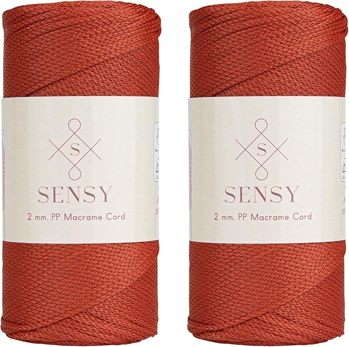 Sensy Premium 2 Pack of 2mm 251 Yards Polyester Rope 100% Polypropylene Cord by SSENSY