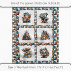 Winter Patchwork Snowman Quilting Fabric Panel – 6× Blocks + Bonus Patchwork - Image 6