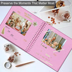 DIY Scrapbook Album 8x8 Inch, Hardcover Kraft Paper Scrap Book Photo Album - Image 4