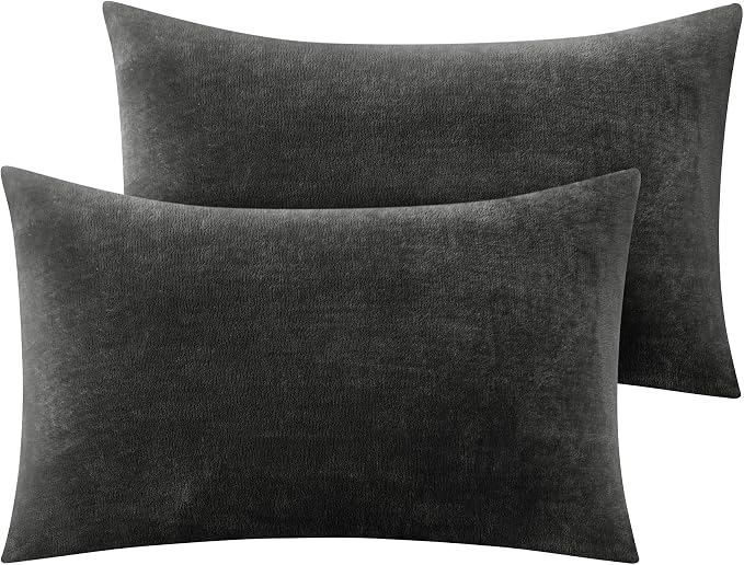 BEDELITE Flannel Pillowcases Standard Set of 2, Super Soft Fleece Pillow Case by BEDELITE
