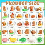 33 Pcs Mini Capybara Figurines 25 Style Adorable Resin Capybaras Miniatures - Image 3