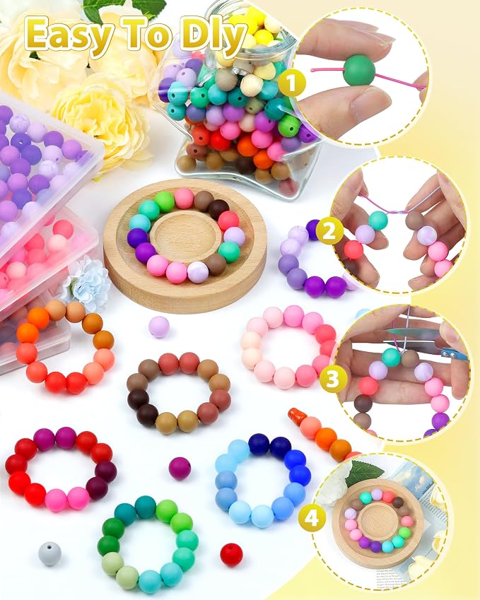 160PCS FIVEIZERO Silicone Beads - Image 4