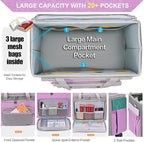 Rolling Teacher Bag With Wheels, Tote Organizer With Detachable Trolley - Image 3