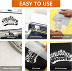 HTVVETUR Gray Iron on Vinyl Roll 12" x 100ft, HTV Heat Transfer Vinyl, Easy Cut - Image 4