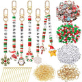 Tondiamo 2823 Pcs Christmas Bead Keychain DIY Craft Making Kit Christmas Key by Tondiamo