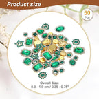 PATIKIL Sew on Rhinestones Crystals, Dark Green - Image 2