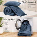Love's cabin Navy Blue Twin/Twin XL Comforter Set, 2-Piece Prewashed Bed Set - Image 7