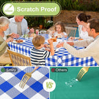 Smiry Rectangle Table Cloth, Waterproof Vinyl Tablecloth - Image 5