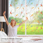 Coavas Privacy Window Film Non-Adhesive Translucent Bird Window Film Decorative - Image 7