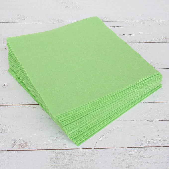 Threadart Light Green Premium Felt Sheets by ThreadArt