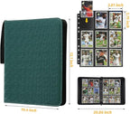 GERMUN 3 Ring 9 Pocket Zipper Card Binder, 720 Double Sided Standard PU Trading - Image 2