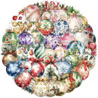 50 Pieces Christmas Themed Transparent Stickers - Image 7