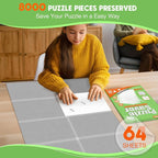 Nariolar Ultra-Adhesion Transparent Puzzle Glue Sheets, 64 Puzzle Saver Sheets - Image 3
